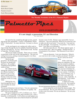 Palmetto Pipes September 2013