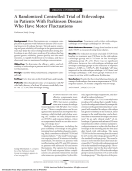 A Randomized Controlled Trial of Etilevodopa in Patients with Parkinson Disease Who Have Motor Fluctuations