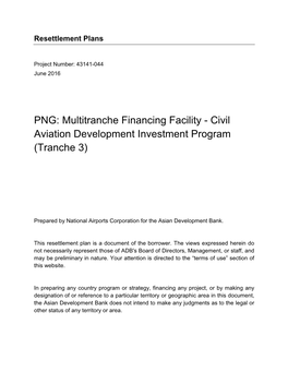 43141-044: Civil Aviation Development Investment Program