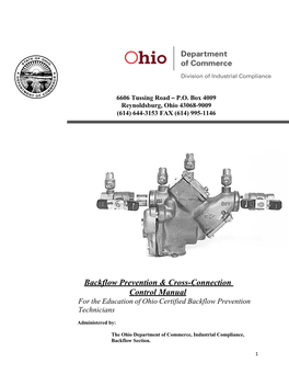 Backflow Prevention Manual for Plumbing