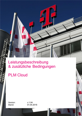 Leistungsbeschreibung & Zusätzliche Bedingungen PLM Cloud