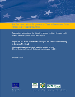 The European Union's Programme on Tropical Forests and Other Forests