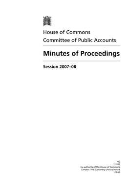 Minutes of Proceedings