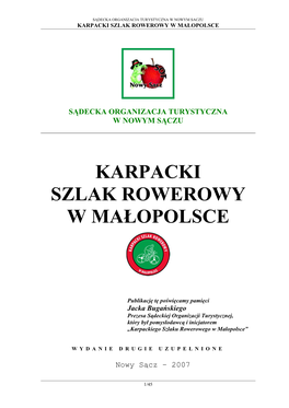 Karpacki Szlak Rowerowy W Małopolsce