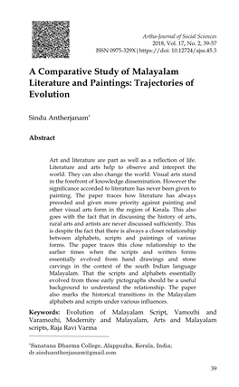 A Comparative Study of Malayalam Literature and Paintings: Trajectories of Evolution