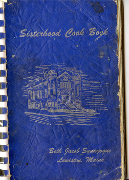 Sara Supovitz 1955 Lewiston Sisterhood Cookbook.Pdf