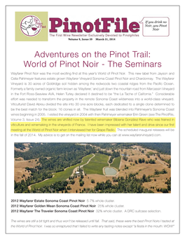 Adventures on the Pinot Trail: World of Pinot Noir