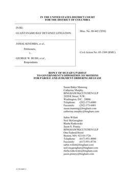 GUANTANAMO BAY DETAINEE LITIGATION Misc. No. 08-442