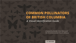 COMMON POLLINATORS of BRITISH COLUMBIA a Visual Identification Guide