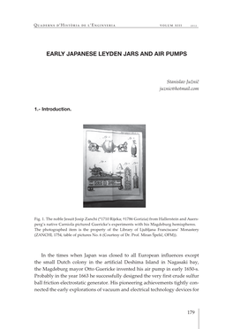 Early Japanese Leyden Jars and Air Pumps