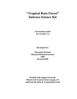 Tropical Rainforest Curriculum for Grades