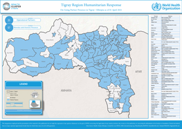 Tigray Region Humanitarian Response on Going Partner Presence in Tigray / Ethiopia As of 01 April 2021