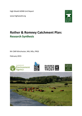 Eastern Rother Catchment Plan Research Synthesis CW FINAL for Public