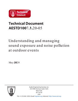 Understanding and Managing Sound Exposure and Noise Pollution at Outdoor Events