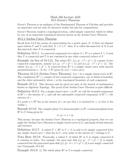 Math 346 Lecture #23 10.5 Green's Theorem 10.5.1 Jordan Curve