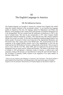 11 the English Language in America