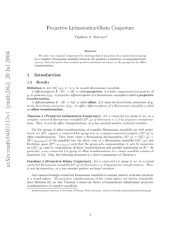 Projective Lichnerowicz-Obata Conjecture