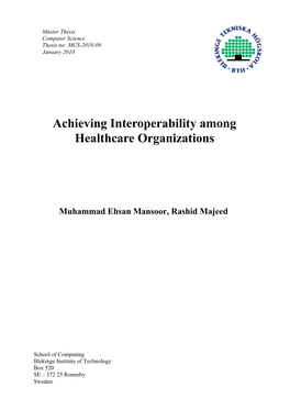 Achieving Interoperability Among Healthcare Organizations