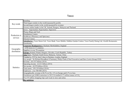 Key Words Production Or Services Geographic Distribution Statistics