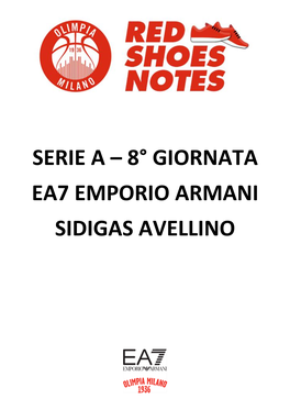 Milano-Avellino Game Notes