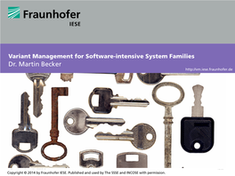 Variant Management of Safety-Critical Software-Intensive Systems