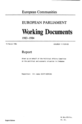 Working Documents 1983-1984