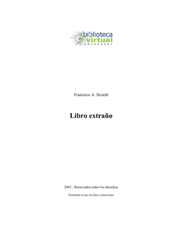 Libro Extraño