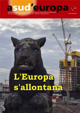 L'europa S'allontana L’Italia Frana E La Sicilia Non Sta Tanto Bene Vito Lo Monaco