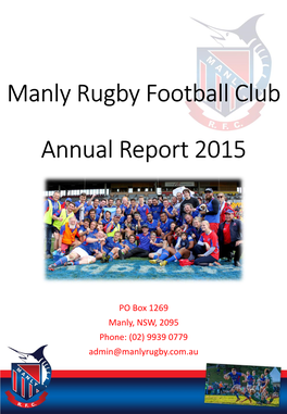 Manly Rugby Football Club Annual Report 2015