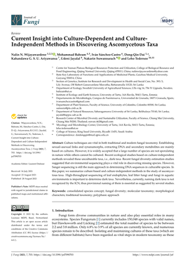 Current Insight Into Culture-Dependent and Culture- Independent Methods in Discovering Ascomycetous Taxa