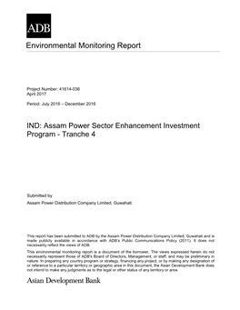 Environmental Monitoring Report