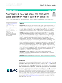 An Improved Clear Cell Renal Cell Carcinoma Stage Prediction Model Based on Gene Sets