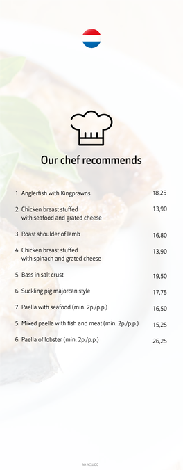 Our Chef Recommends