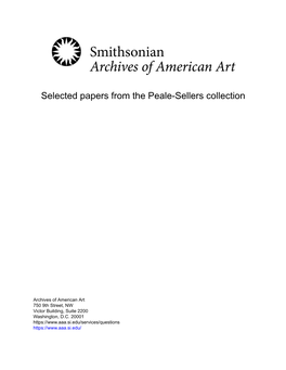Selected Papers from the Peale-Sellers Collection