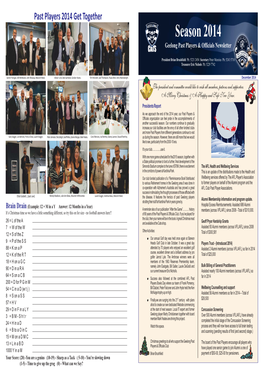 Newsletter Xmas 2014.Cdr