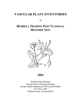 Vascular Plant Inventories 2004
