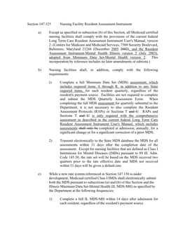 Section 147.125 Nursing Facility Resident Assessment Instrument