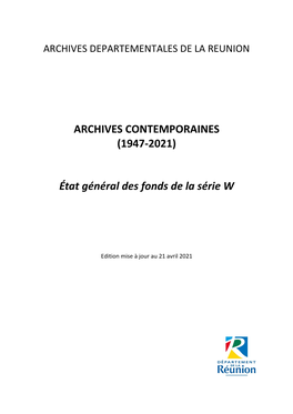 Archives Contemporaines (1947-2021)
