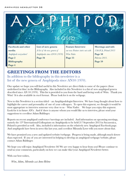 AMPHIPOD Newsletter 36 (2012)