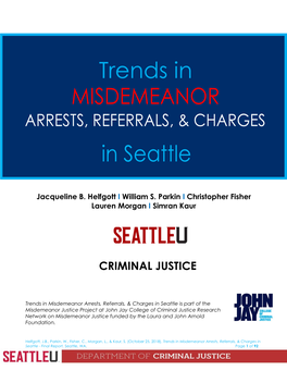 Trends in MISDEMEANOR in Seattle
