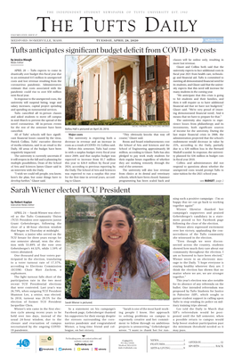 The Tufts Daily Volume Lxxix, Issue 37