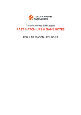 Past Match-Ups & Game Notes