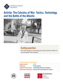 The Calculus of War: Tactics, Technology, and the Battle of the Atlantic