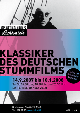 Klassiker Des Deutschen Stummfilms