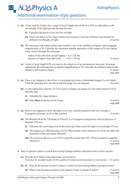 Exam Style Qs