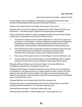CS-21-22 Metrolinx and Durham Region Transit Compensation