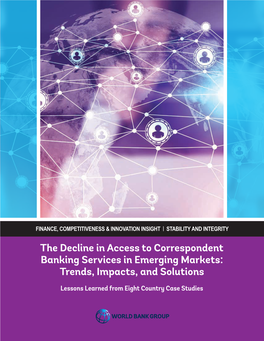 Correspondent Banking Services in Emerging Markets: Trends, Impacts, and Solutions