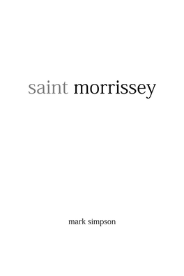 Saint Morrissey