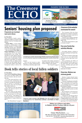 The Creemore Inside the Echo Echo Friday, February 17, 2017 Vol