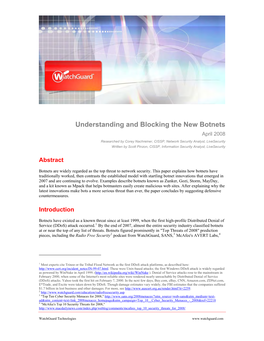 Understanding and Blocking the New Botnets White Paper